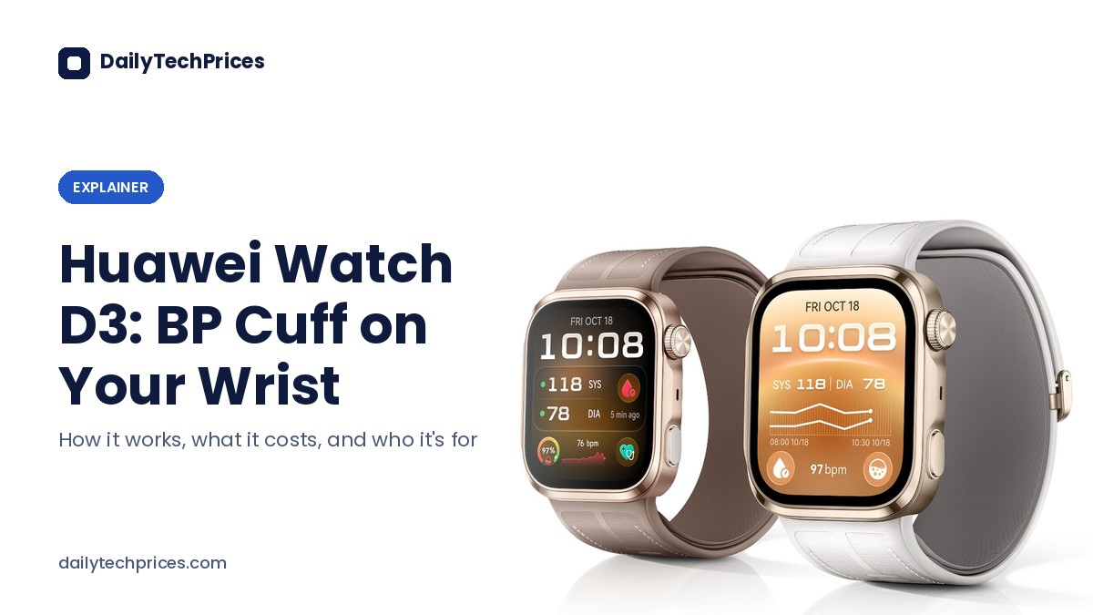 Huawei Watch D3: The Smartwatch With a Real Blood Pressure Cuff