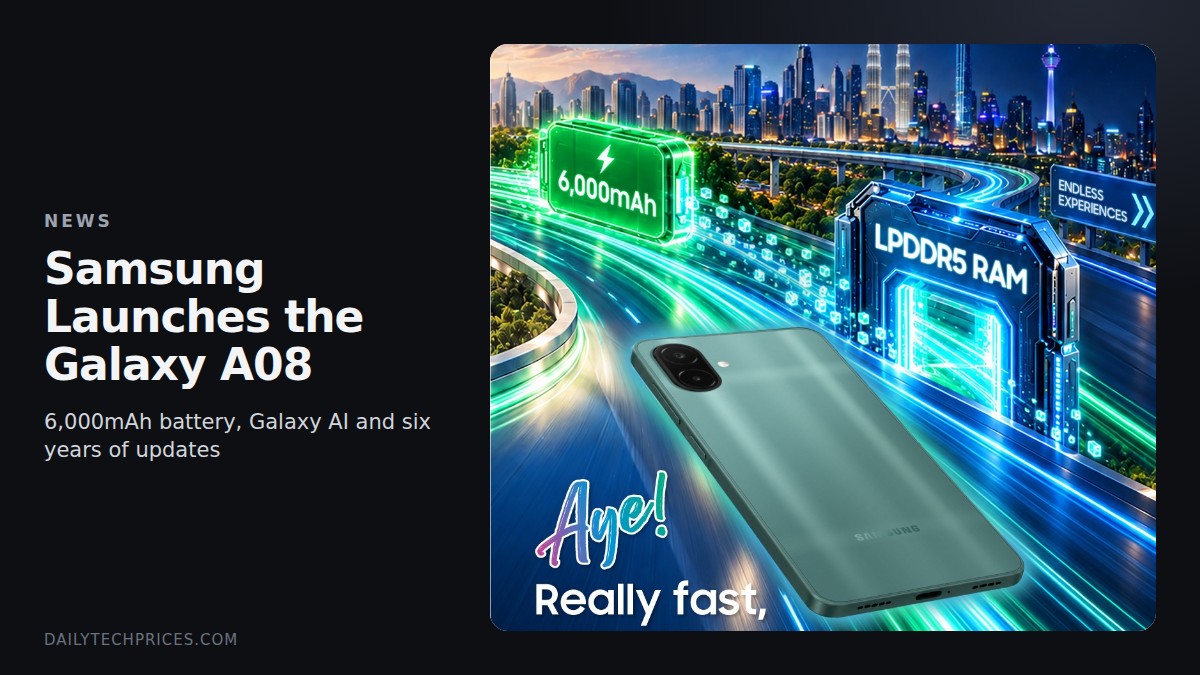 Samsung Launches Galaxy A08 With Galaxy AI, 6,000mAh Battery and Six Years of Updates