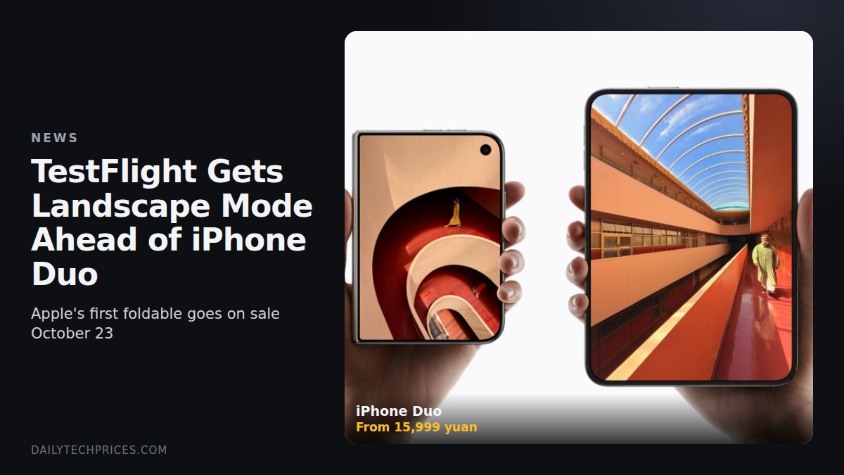 Apple Updates TestFlight With Landscape Mode Ahead of iPhone Duo Launch