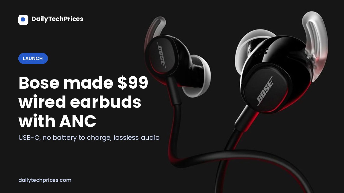 Bose launches $99 wired earbuds with noise cancelling