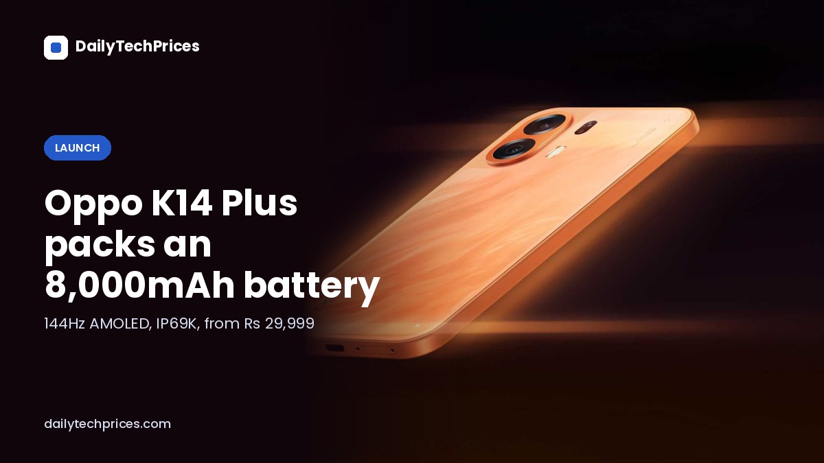 Oppo K14 Plus Launches With an 8,000mAh Battery and a 144Hz Screen
