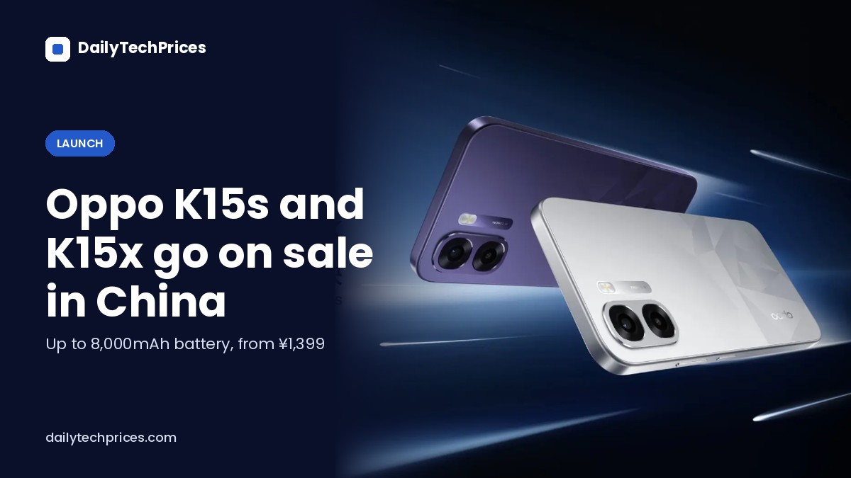 Oppo K15s and K15x Go on Sale in China From 1,399 Yuan