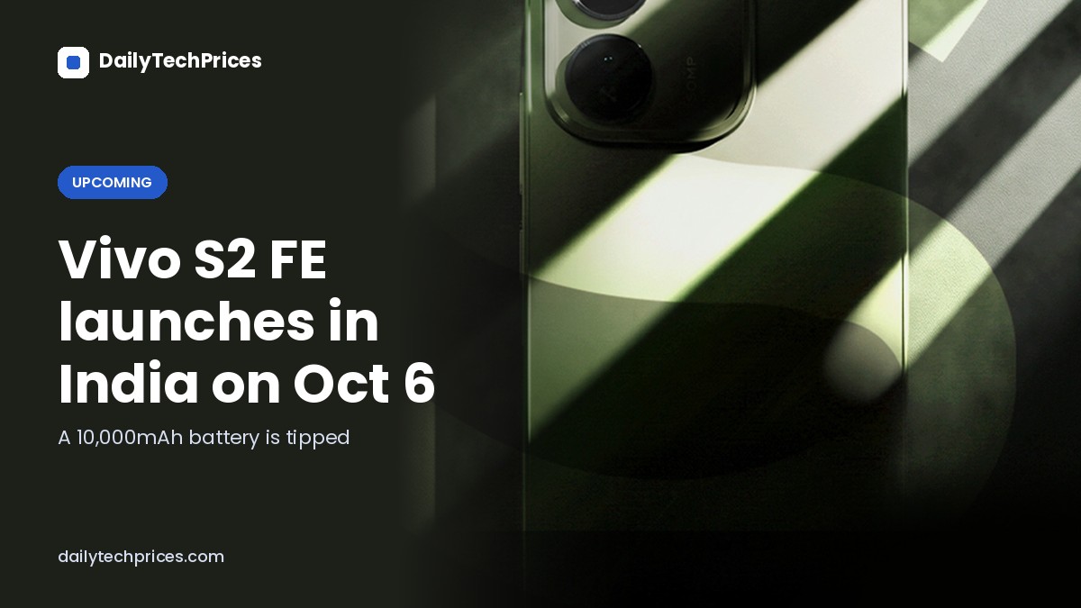 Vivo S2 FE Launches in India on October 6 With a 10,000mAh Battery Tipped