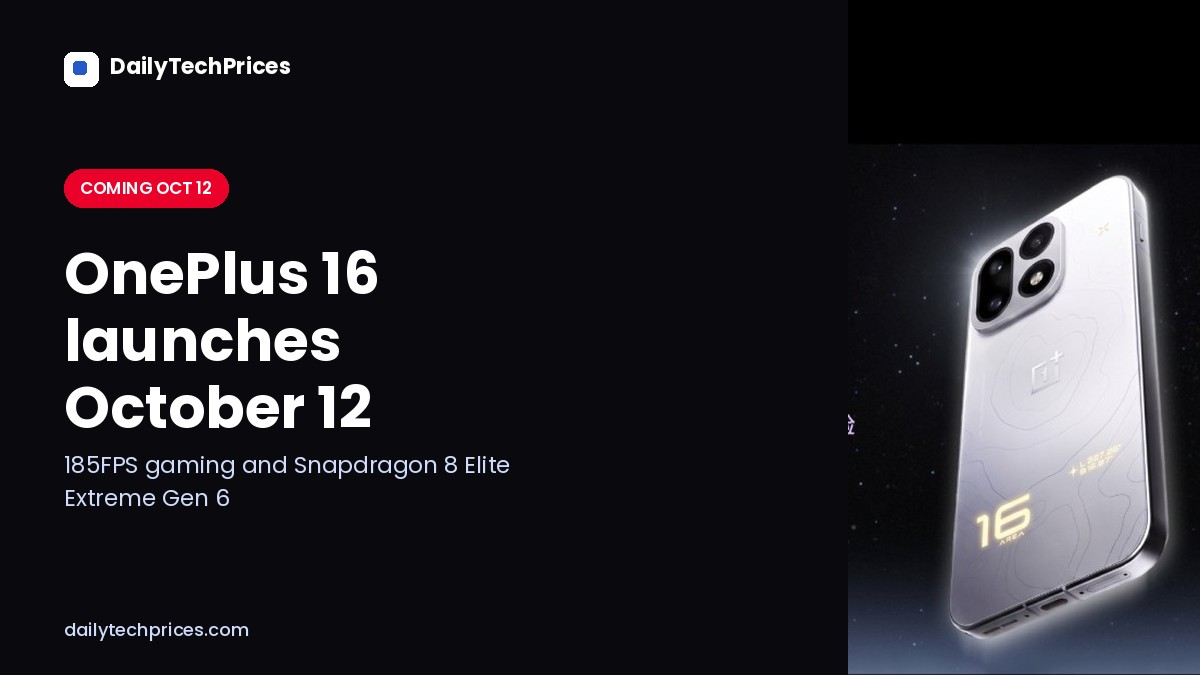 OnePlus 16 launches October 12 with 185FPS gaming