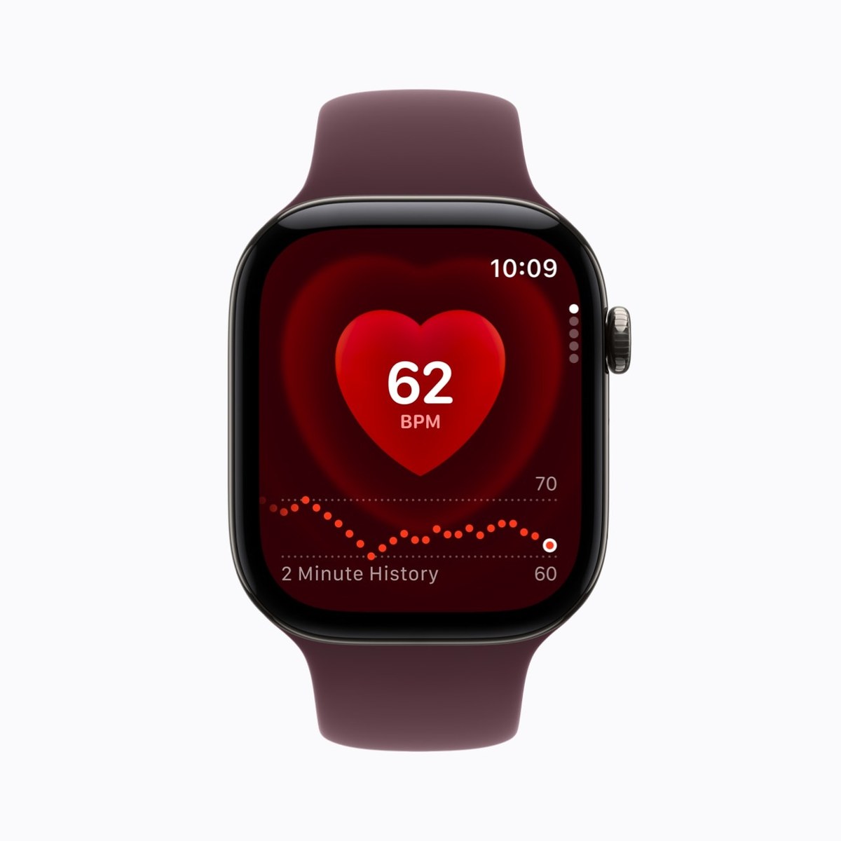 The Heart Rate app on Apple Watch Series 12 (Image: Apple)