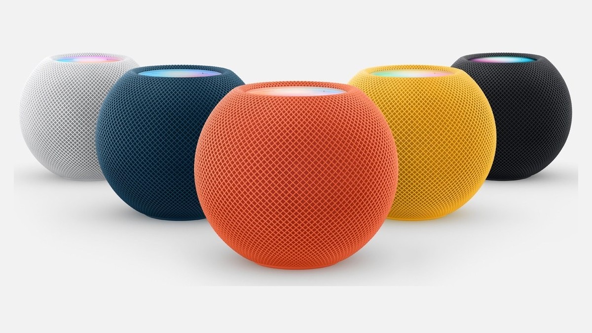 The current HomePod mini, which Apple is reportedly updating on October 13 (Image: Apple)